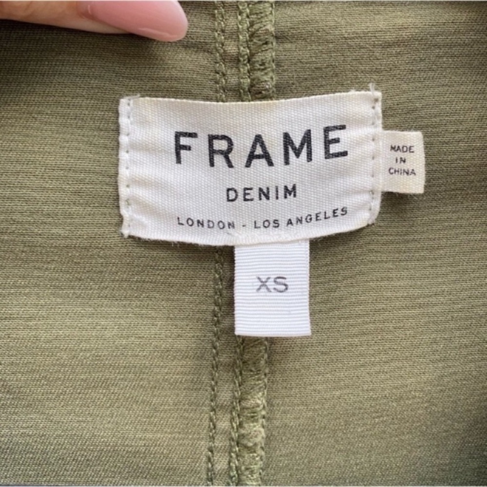 Frame Le Service Twill Jumpsuit In Militia Green - Picture 8 of 11